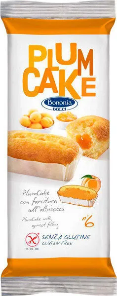 Plum cake con farcitura all'albicocca senza glutine