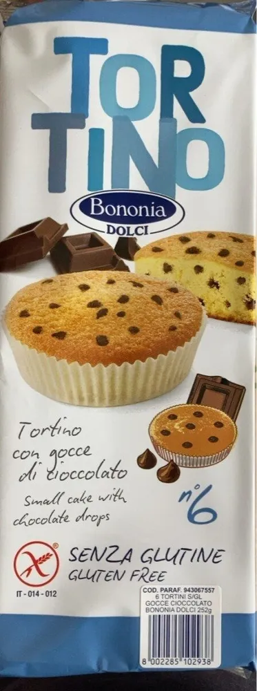 Tortino con gocce di cioccolato