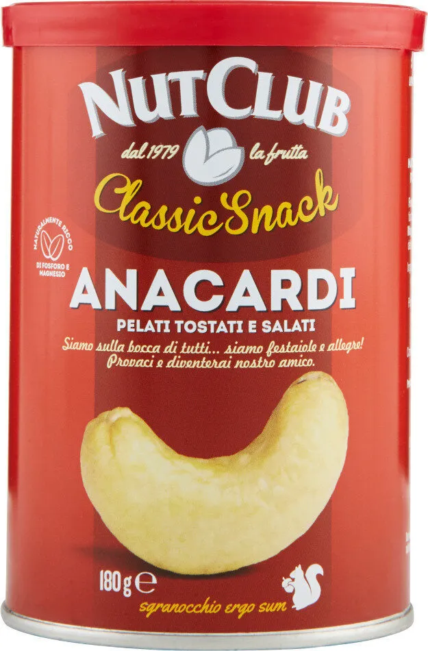 Classic snack anacardi pelati tostati e salati