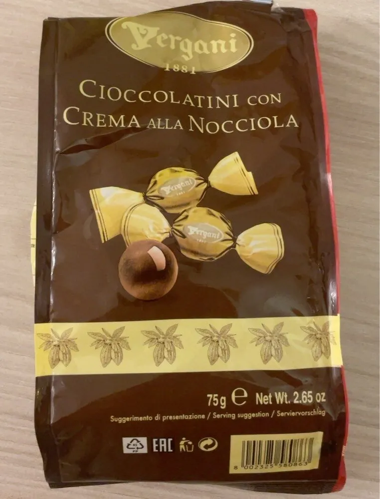Cioccolatini con crema alla nocciola