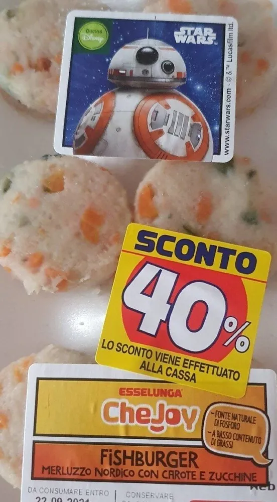 Fishburger merluzzo con carote e zucchine
