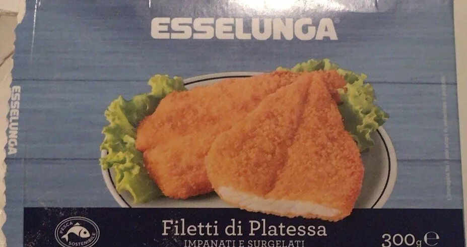 Filetti di platessa impanati e surgelati