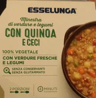 minestra di verdura e legumi con quinoa e ceci