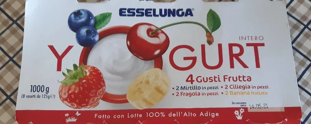 Yogurt 4 gusti frutta
