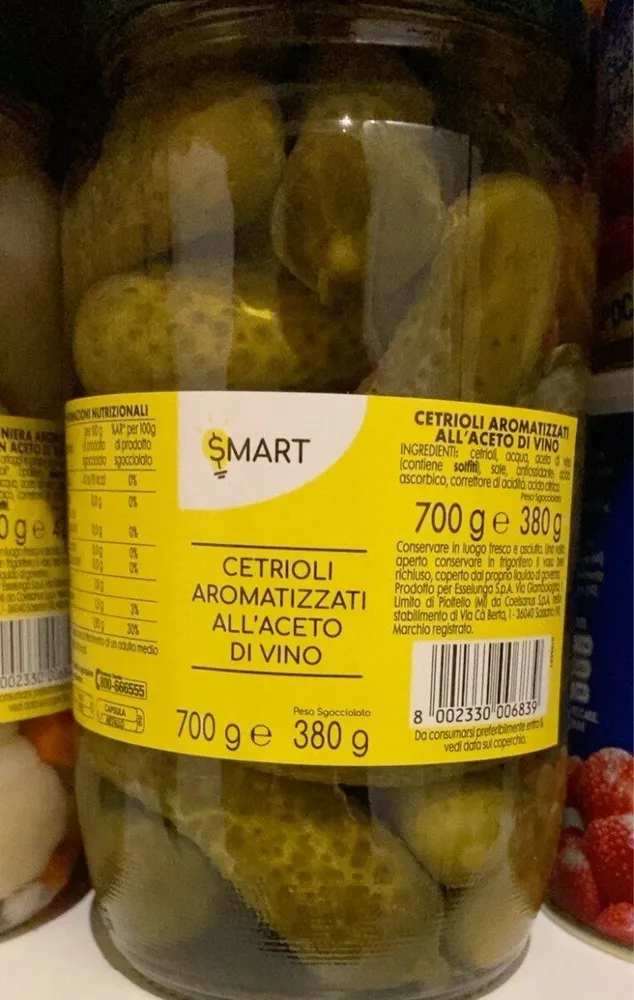 Cetrioli aromatizzati all’aceto di vino