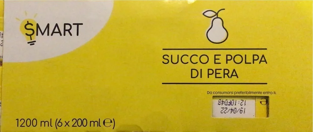 Succo e polpa di pera