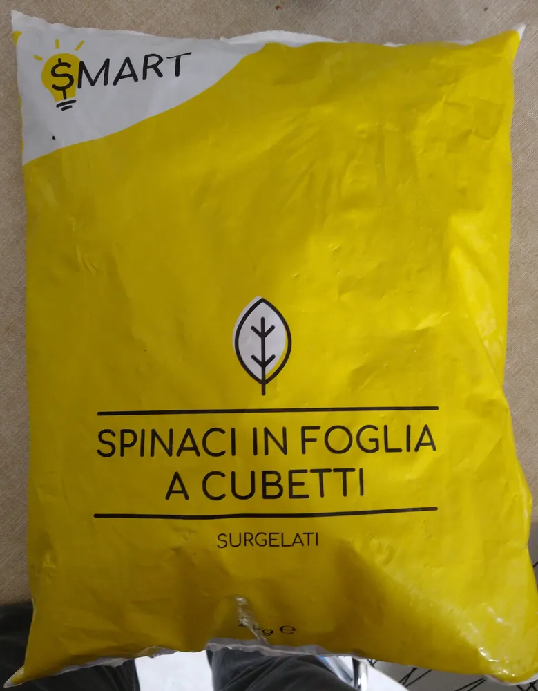 Spinaci in foglia a cubetti surgelati