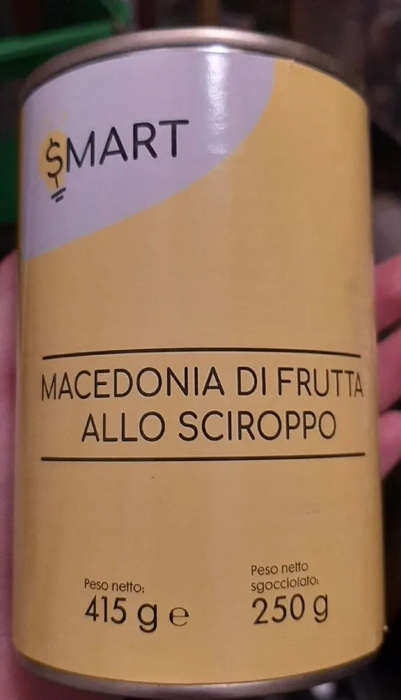 Macedonia di frutta allo sciroppo