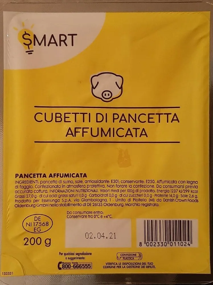 Cubetti di pancetta affumicata
