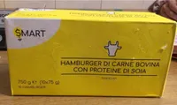 Hamburger di carne bovina con proteine di soia