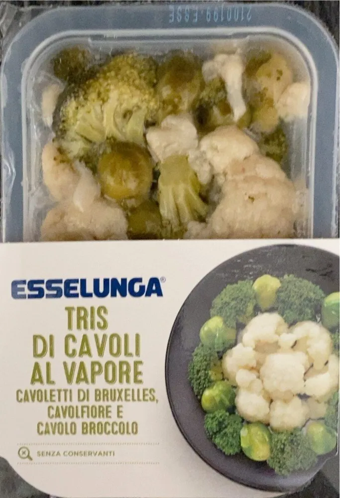 Tris di cavoli al vapore