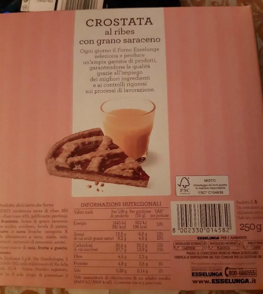 Crostata al ribes con grano saraceno