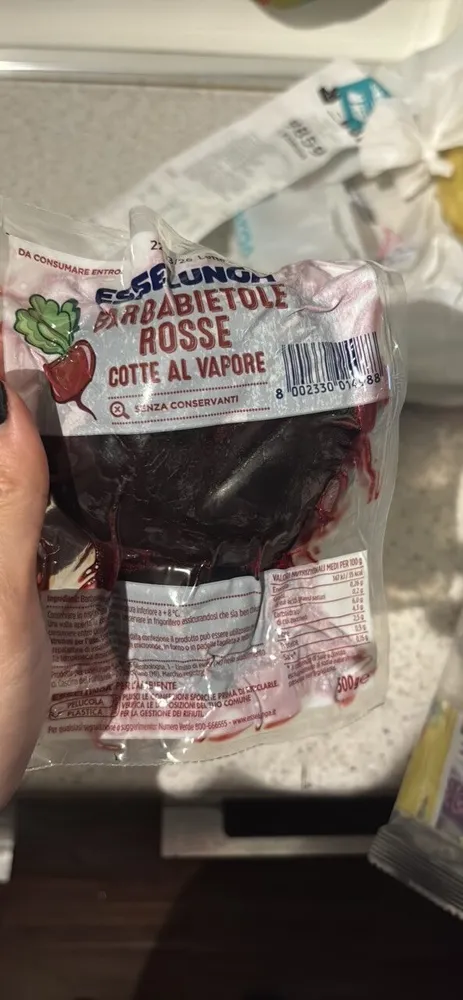 Barbabietole Rosse cotte al vapore