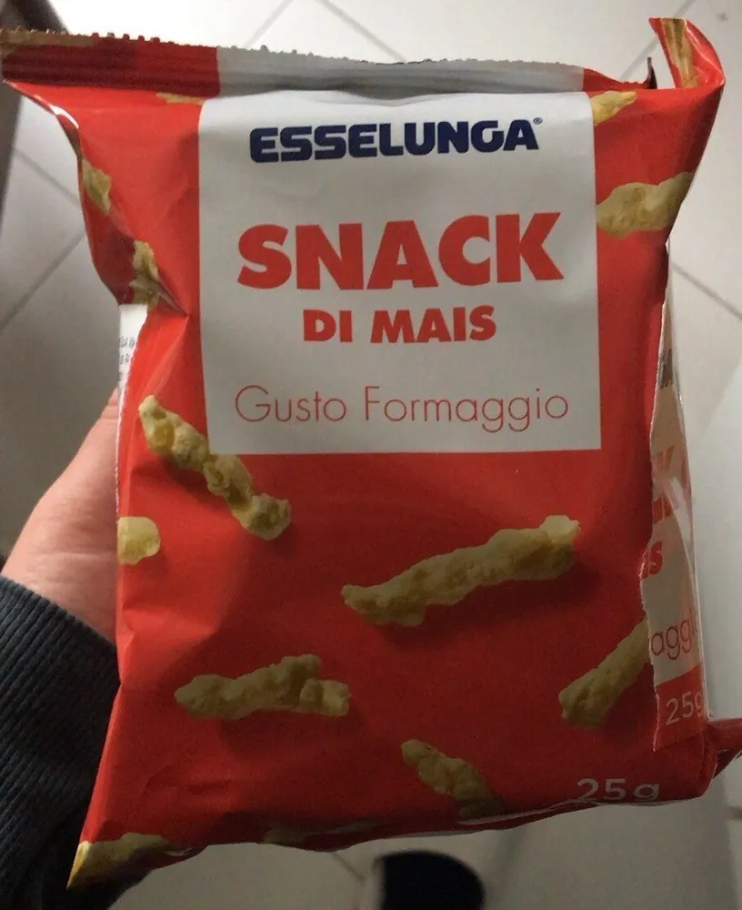 snack di mais formaggio