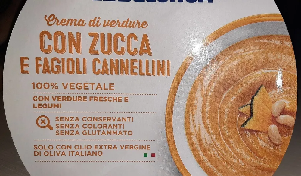 Crema di verdure con zucca e fagioli
