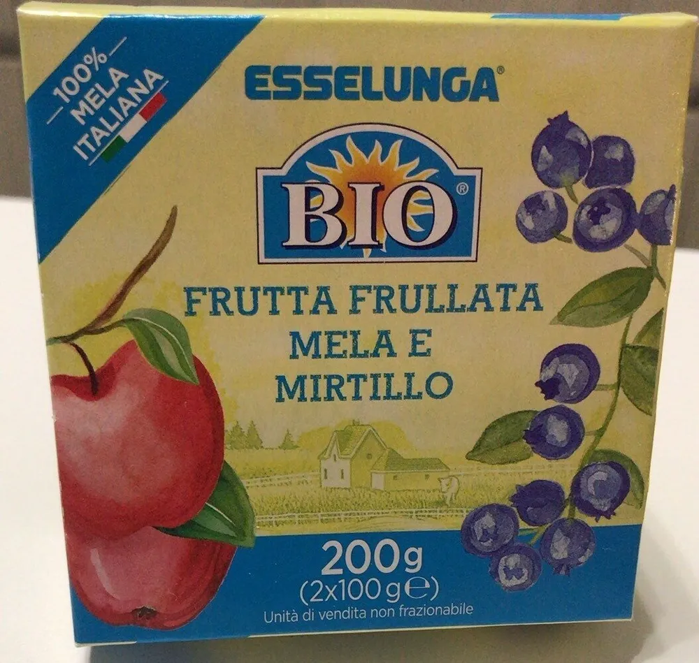 Frutta frullata mela e mirtillo