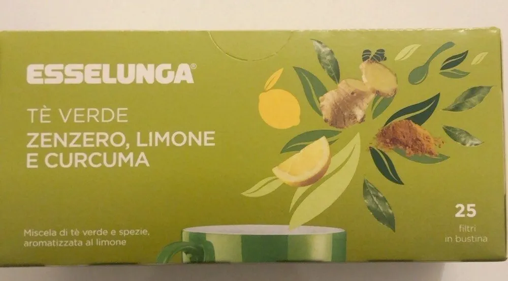 tè verde zenzero limone e curcuma