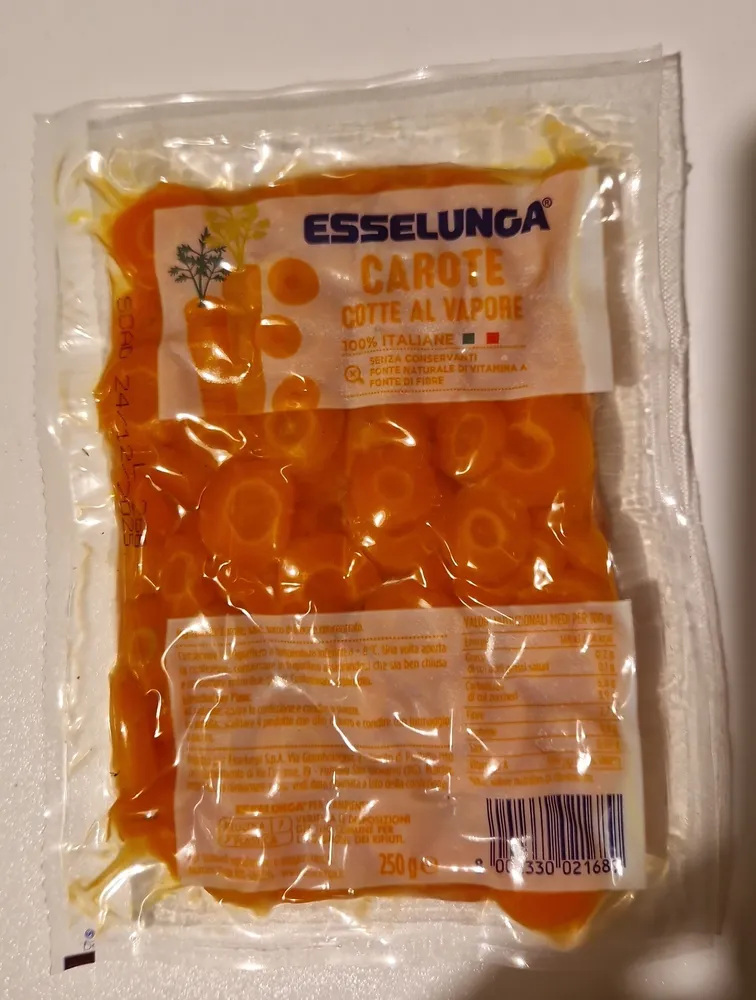 Carote al vapore