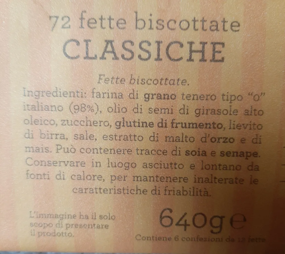 Fette biscottate classiche