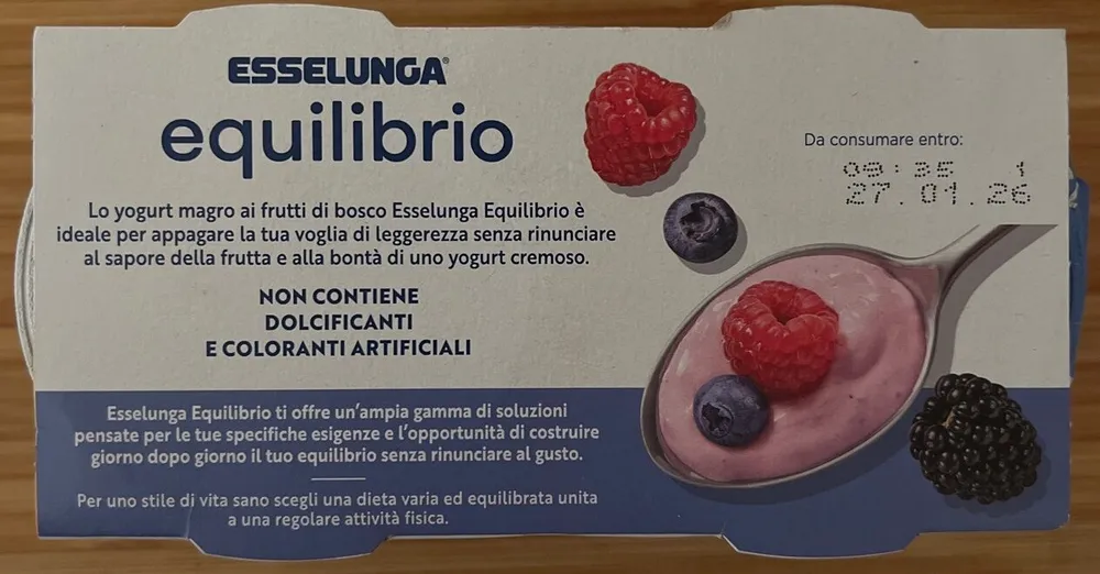 Yogurt Magro Frutti Di Bosco