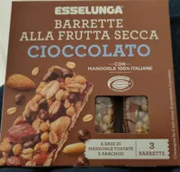 Barrette alla frutta secca cioccolato