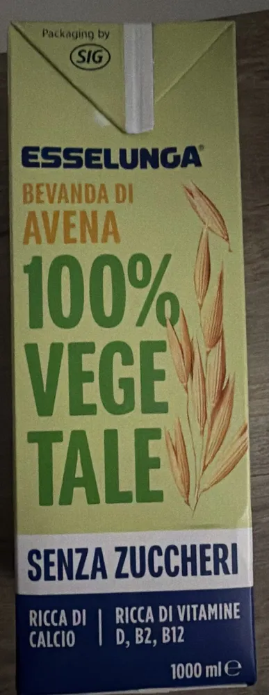 Latte Di Avena Vegetale Senza Zuccheri