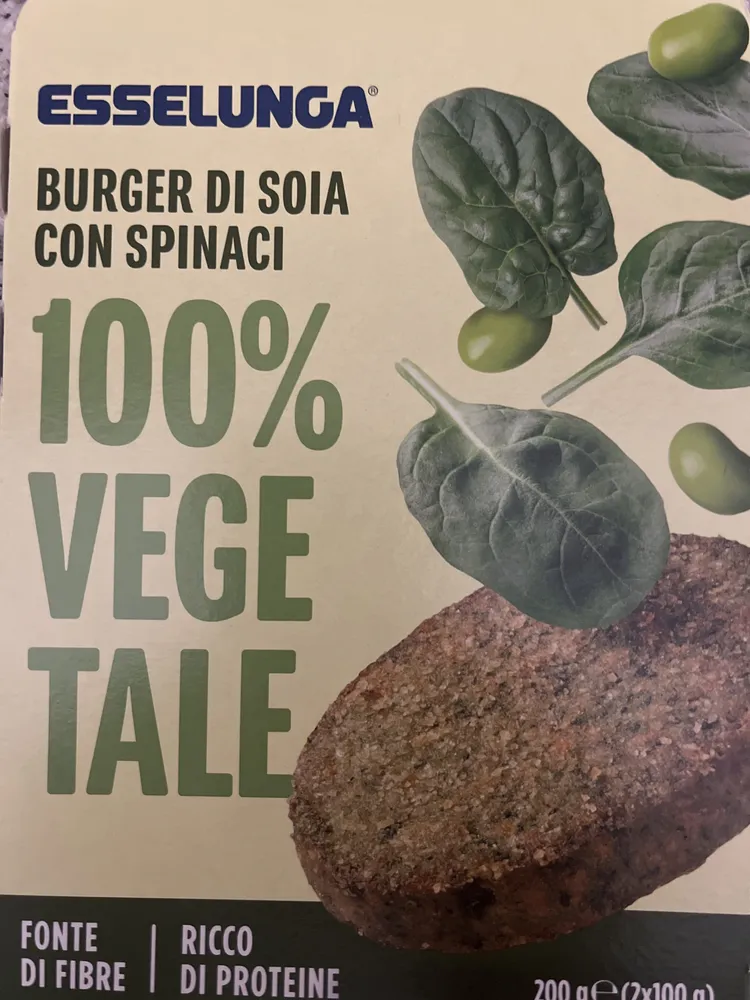 Burger di soia con spinaci