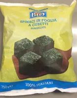 Spinaci con foglia a cubetti