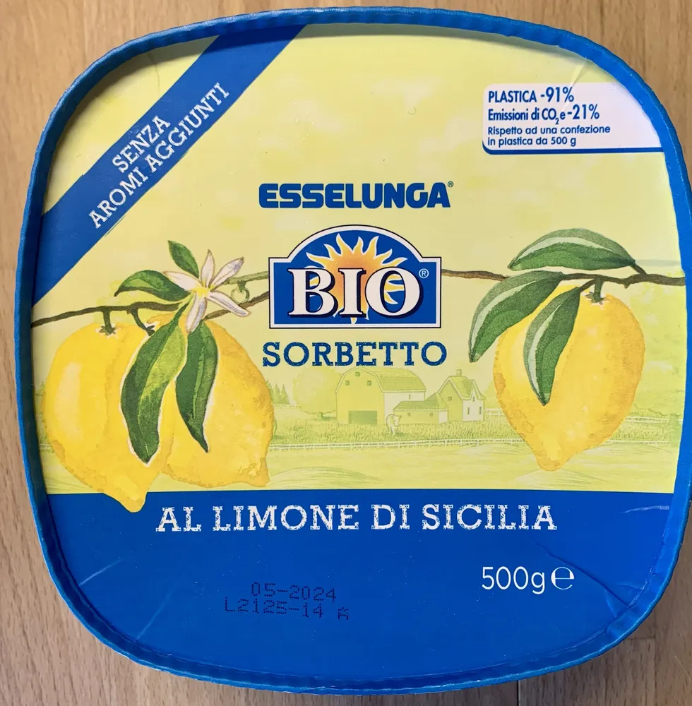 Sorbetto Bio al limone di sicilia