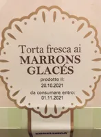 Torta fresca ai Marrons Glacés