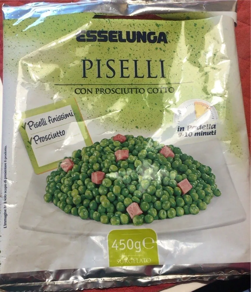 Piselli con prosciutto cotto
