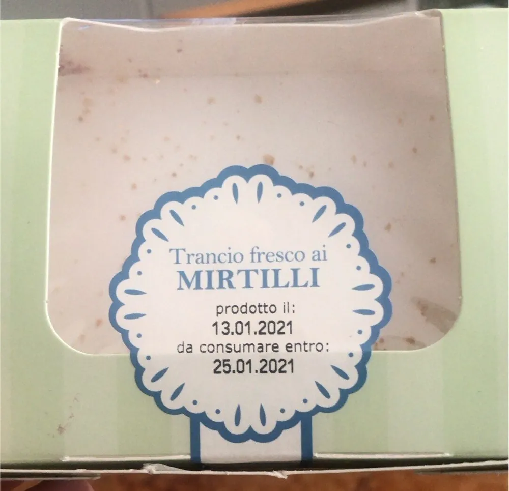 Trancio ai mirtilli