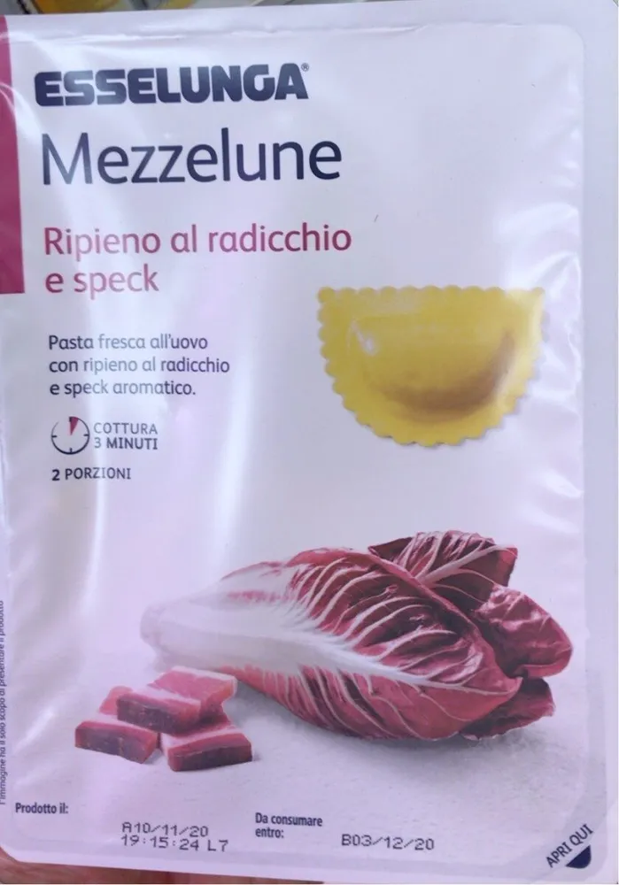 Mezzelune radicchio e speck