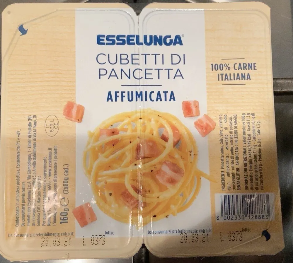 Cubetti di pancetta affumicata