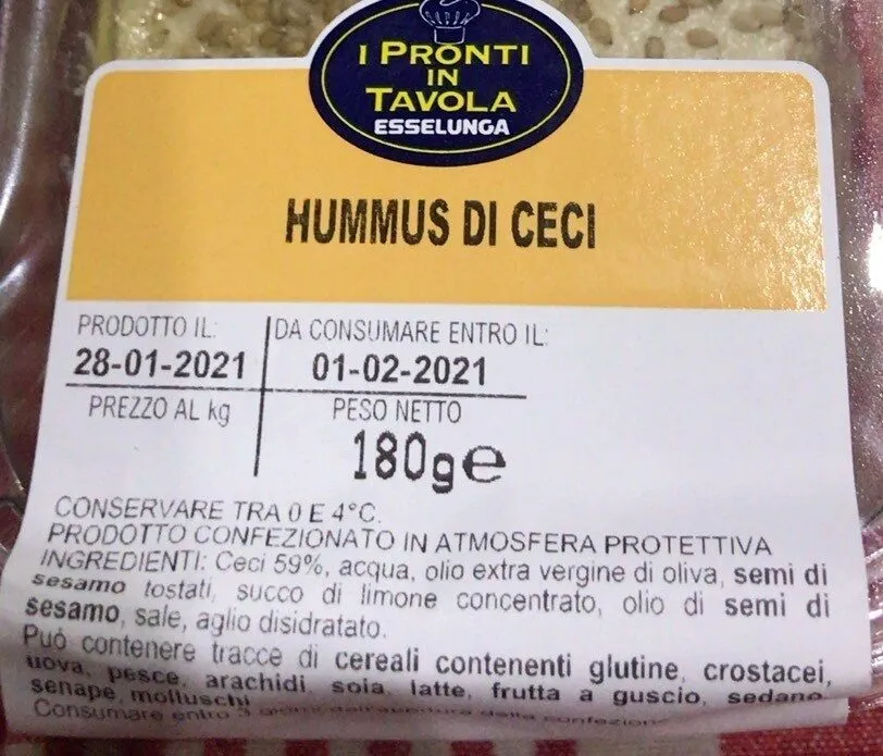Hummus di ceci