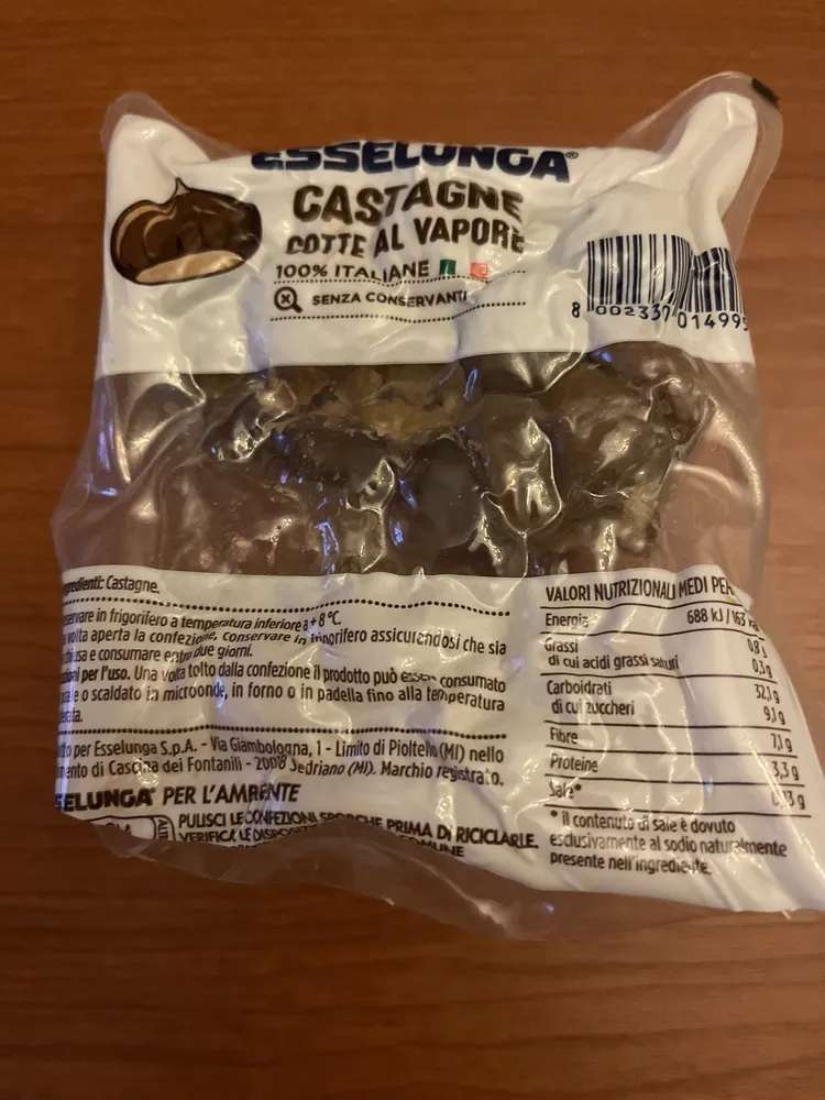 Castagne cotte al vapore