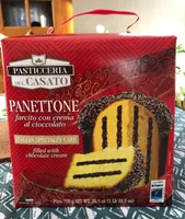 Panettone farcito con crema al cioccolato