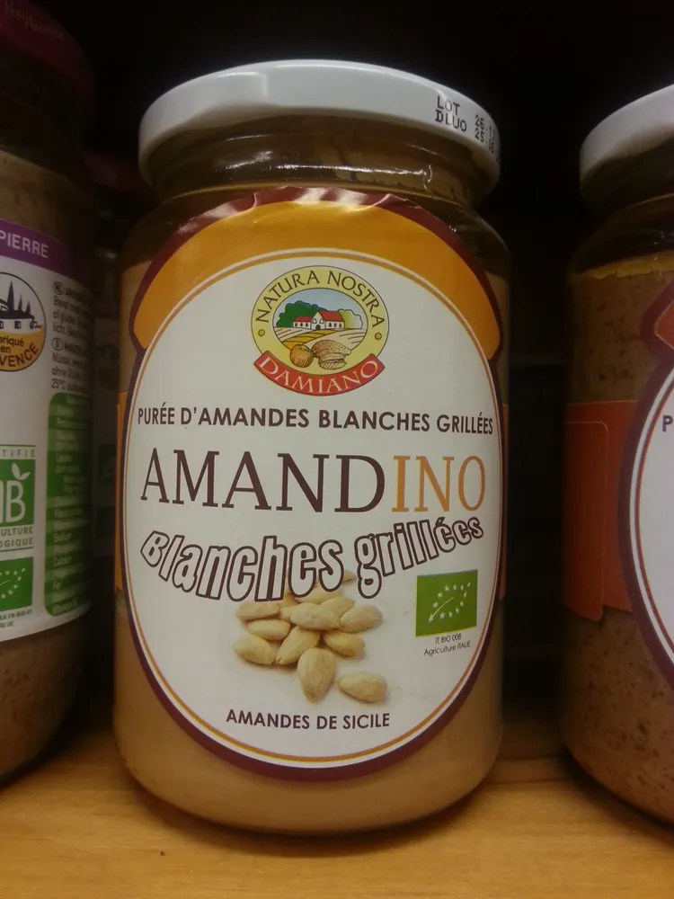 Purée d'amandes blanches grillées bio