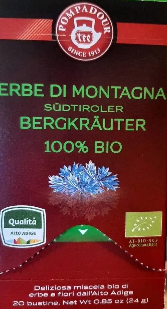 Erbe di montagna Südtiroler Bergkräuter 100% bio