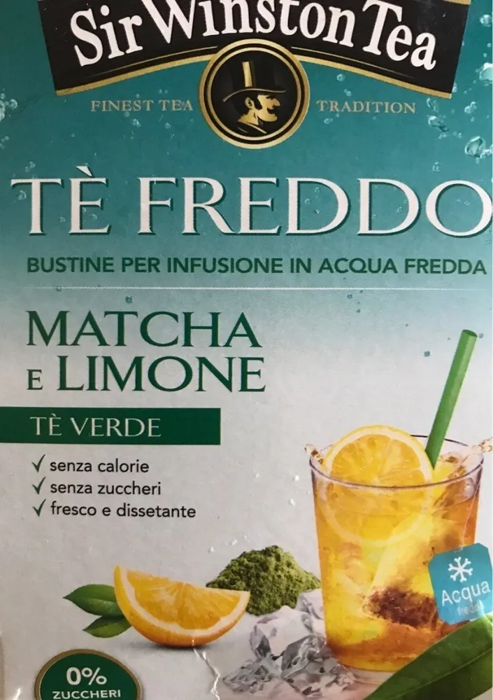 Tè freddo matcha e limone tè verde