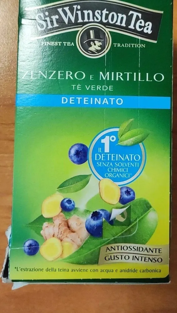 Te Verde Zenzero e Mirtillo Deteinato
