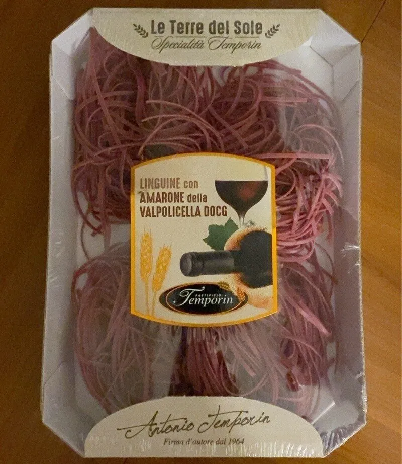 Linguine con amarone della valpolicella