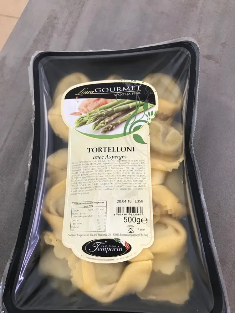 Tortelloni avec asperges