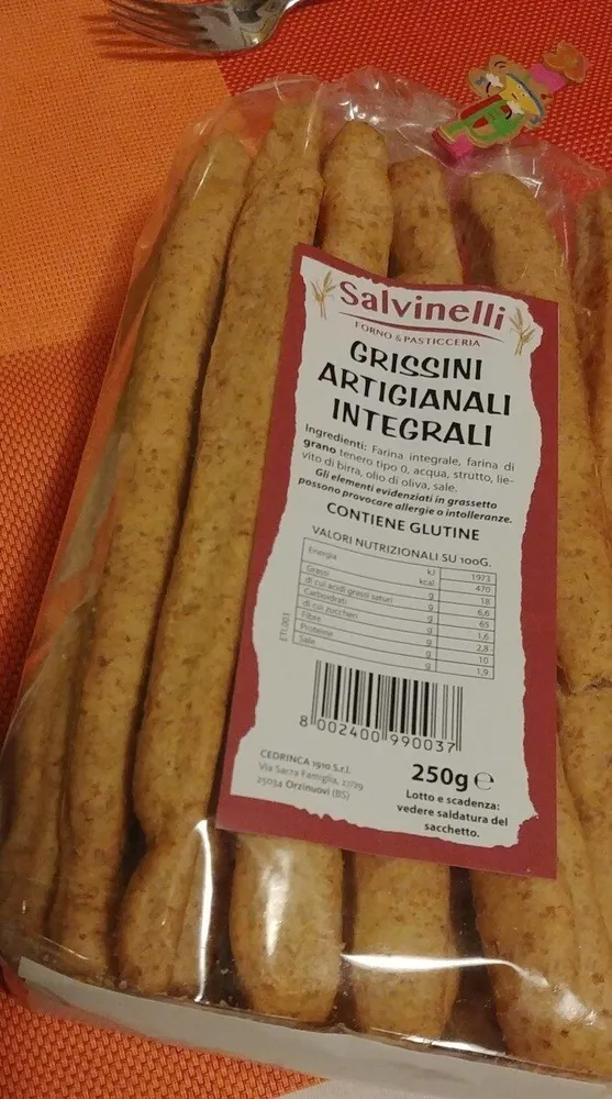 Grissini artigianali integrali