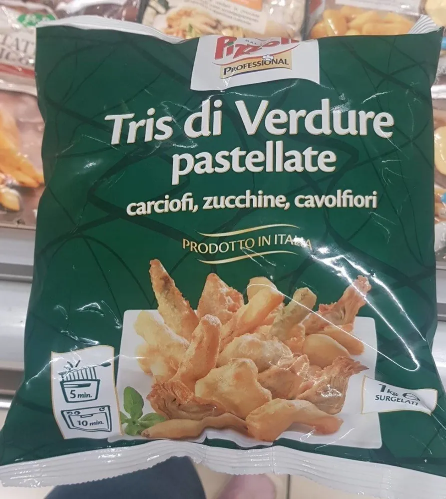 Tris di verdure pastellate