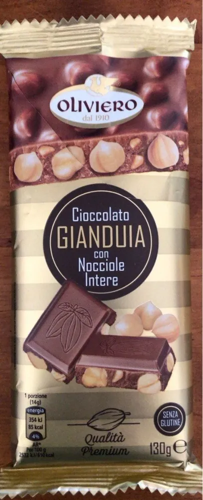 Cioccolato Gianduia con nocciole intere