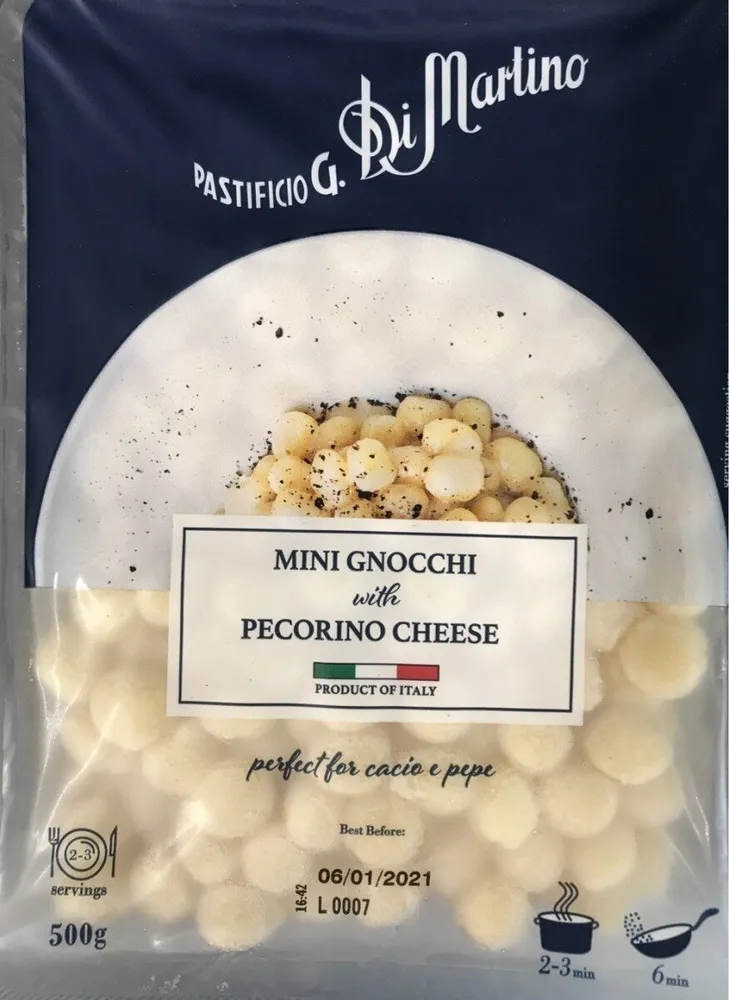 Mini gnocchi with pecorino cheese