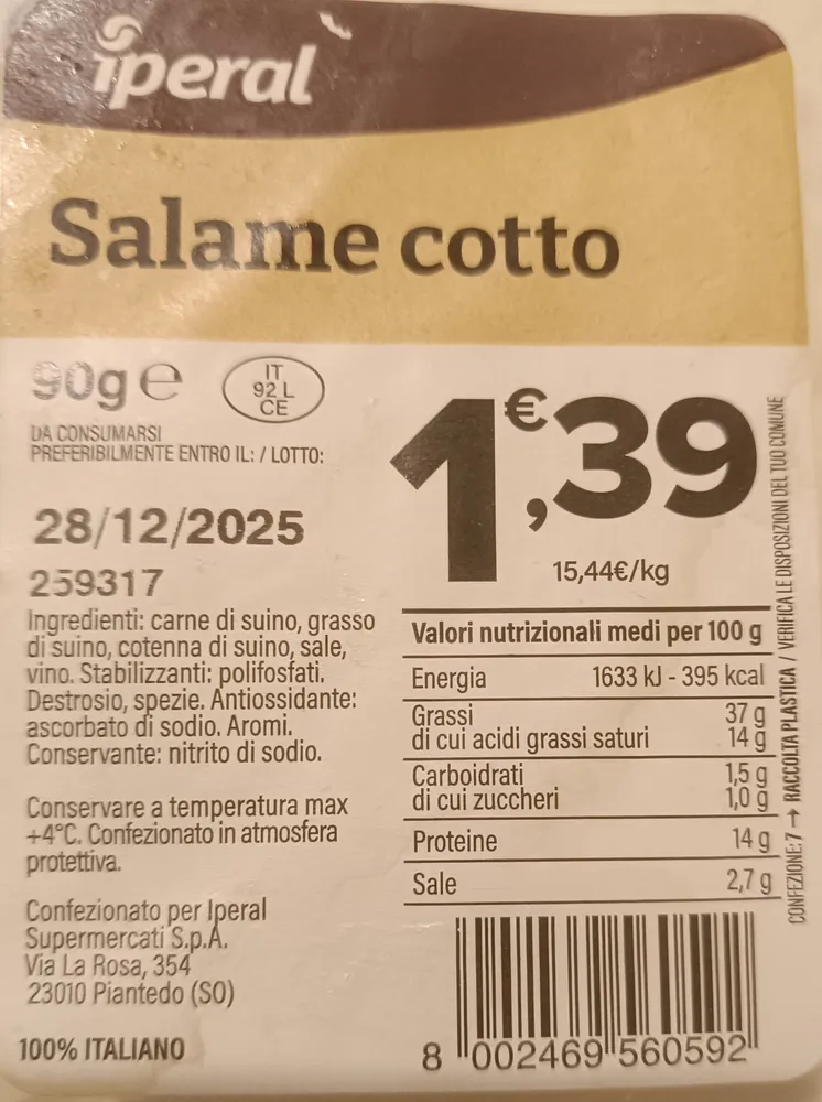 Salame Cotto