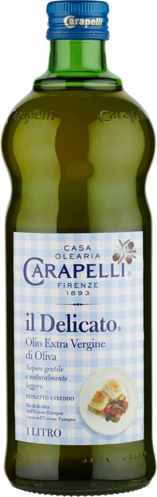 Il delicato olio extra vergine di oliva