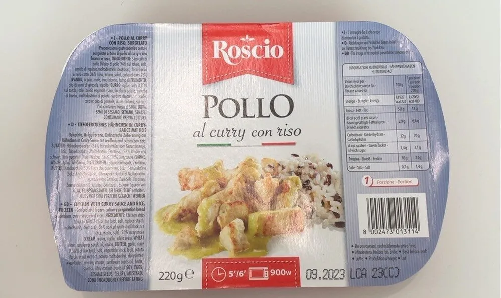 Pollo al curry con riso